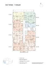 1 секция 3,6,7 этаж