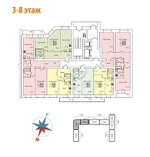 3-8 этаж, 2 секция