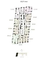 1 секция 25,27 этаж