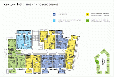 Секция 1-3, типовой этаж